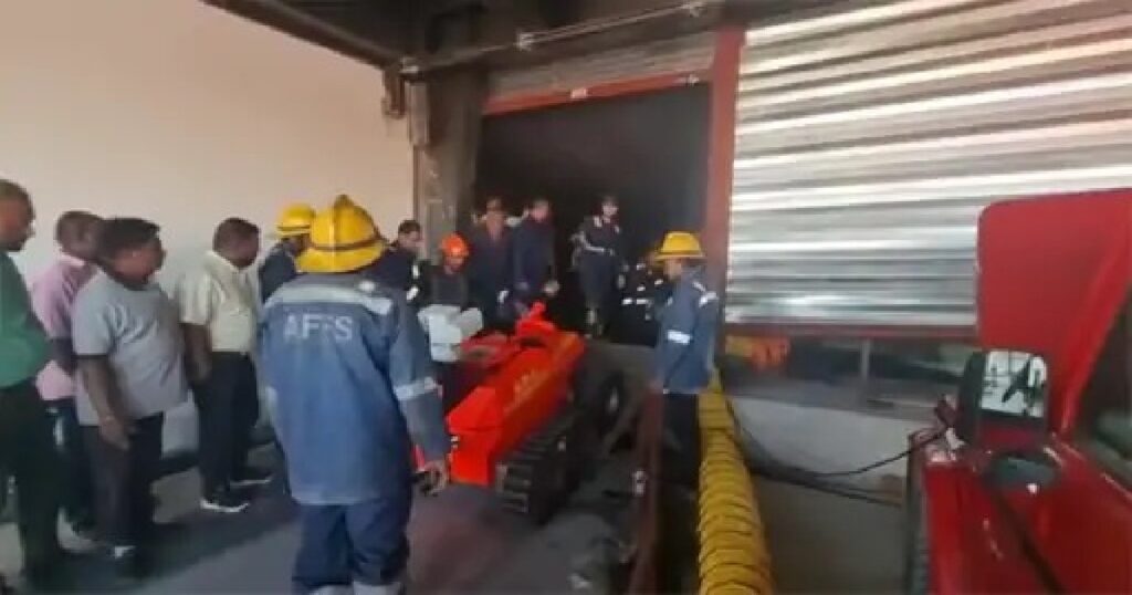 fire broke out at an under-construction amusement park