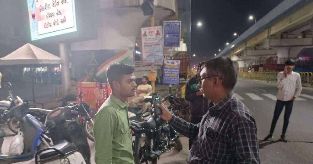 Rajkot City Police breathalyzer Checking
