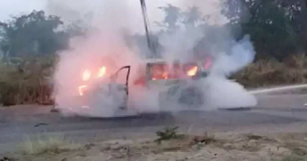 Valsad Ertiga Car Fire Driver Died Valsad Ertiga Car Fire Driver Died