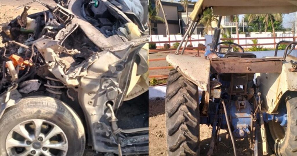 horrific accident on Rajkot-Jamnagar highway