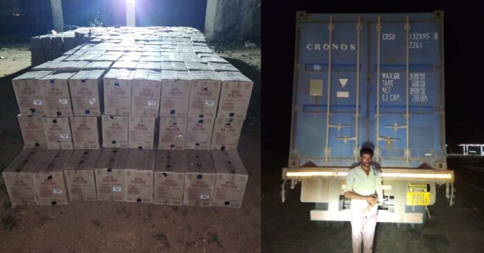 SMC seizes liquor container in Banaskantha