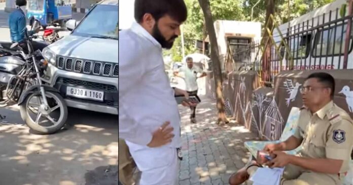 Surat advocate mehul boghra Police Inspector Traffic rules Car Memo