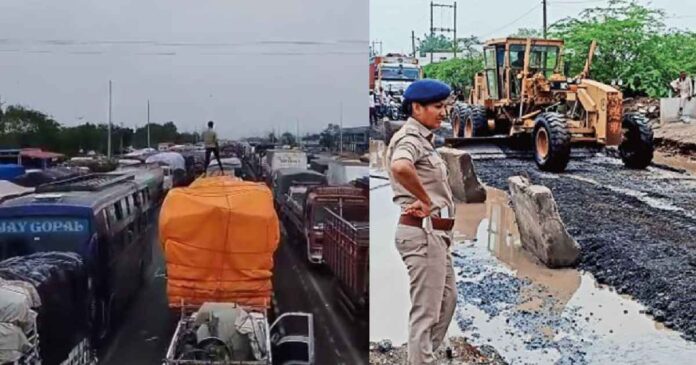 Traffic Jam near Limbadi