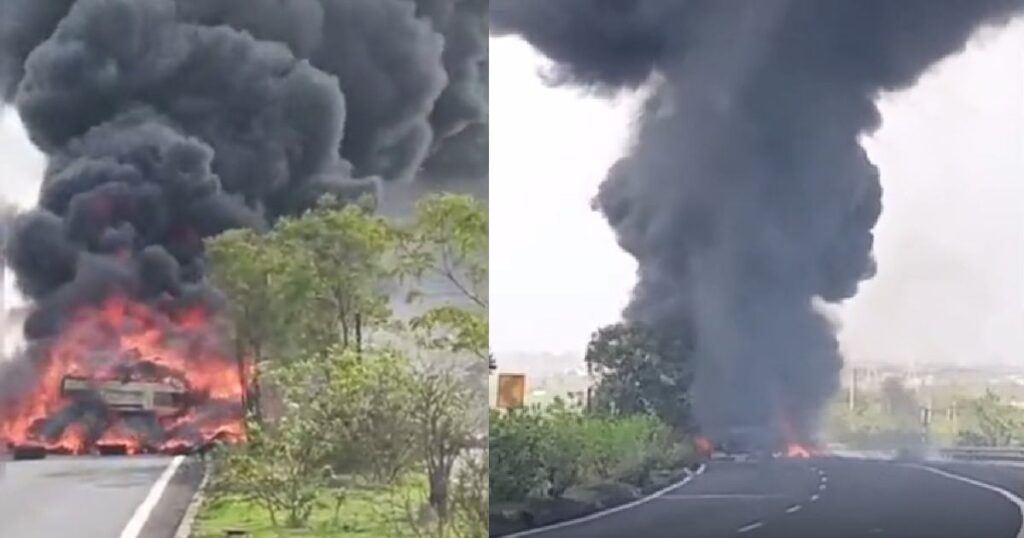 Truck Fire on Rapar Highway