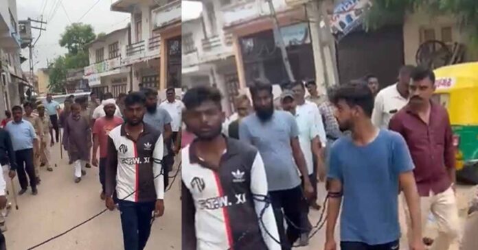 Patan Police Procession of Accused