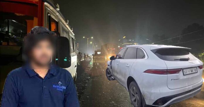 Tathya Patel Jaguar Accident Gandhinagar