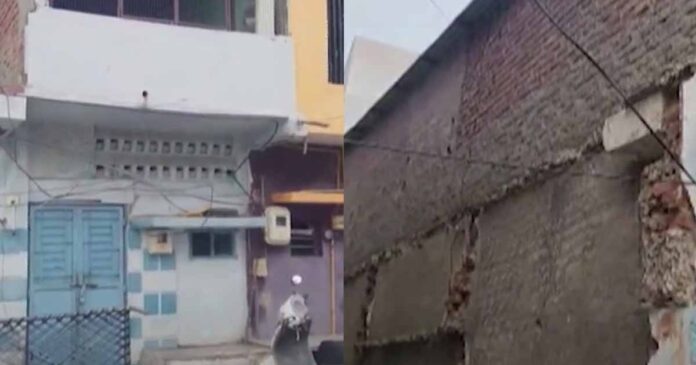building roof collapsed in himatnagar
