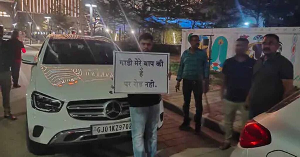 Ahmedabad Police Car Stunt