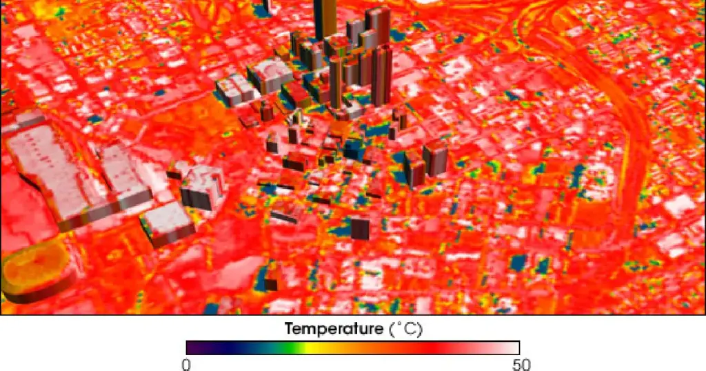 urban heat temperature